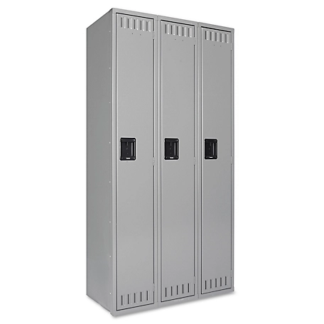 Tennsco Single-Tier Locker, 36 in. x 18 in. x 72 in., Medium Gray