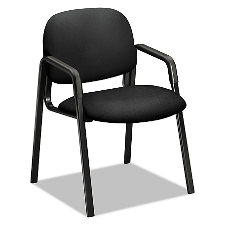 HON Solutions Seating 4000 Series Leg Base Guest Chair, Black, 24.5 in. x 23.5 in. x 32 in., 250 lb. Capacity