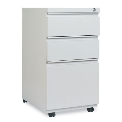Alera 3-Drawer Pedestal File with Full-Length Pull, 4 Casters