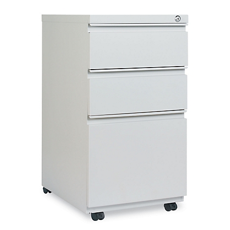 Alera 3-Drawer Pedestal File with Full-Length Pull, 4 Casters