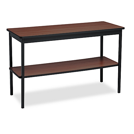 Barricks Utility Table with Bottom Shelf, Rectangular