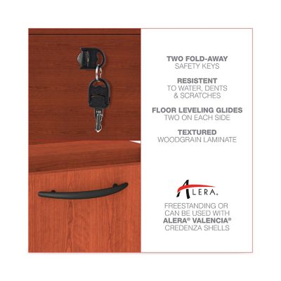Image showing 6 th Alera 2-Drawer Valencia Series Lateral File Cabinet, 22-3/4 in. x 34 in. x 29-1/2 in.