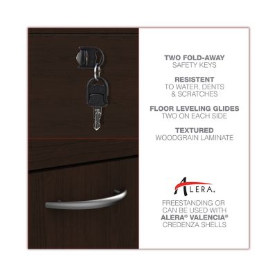 Image showing 4 th Alera 2-Drawer Valencia Series Lateral File Cabinet, 22-3/4 in. x 34 in. x 29-1/2 in.