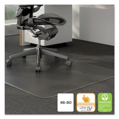 Image showing 1 th Alera Vinyl Moderate Use Studded Chair Mat for Low Pile Carpet, Smooth Beveled Edge