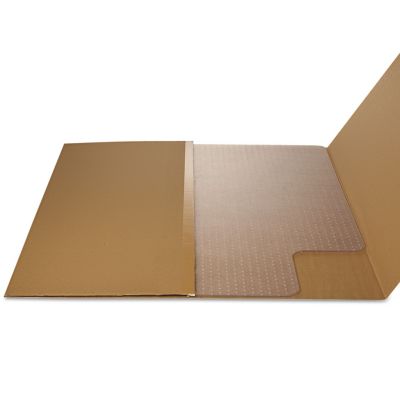 Image showing 9 th Deflecto Vinyl Duramat Moderate Use Chair Mat for Low Pile Carpet, Smooth Beveled Edge