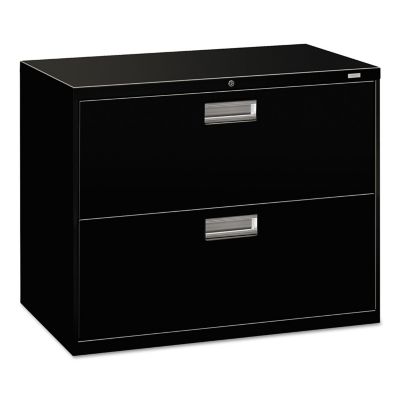 HON 600 Series 2-Drawer Lateral File Cabinet, Steel Ball Bearing Suspension, 36 in. Mechanical Interlock