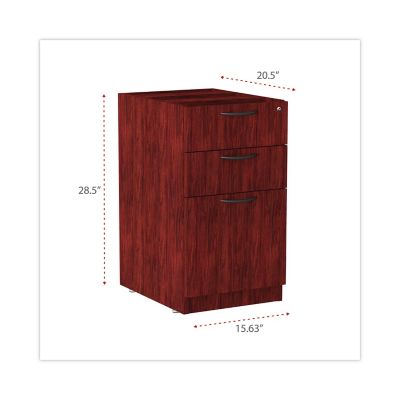 Image showing 3 th Alera Valencia Full Pedestal File/File Drawer, Textured Wood-Grain Laminate