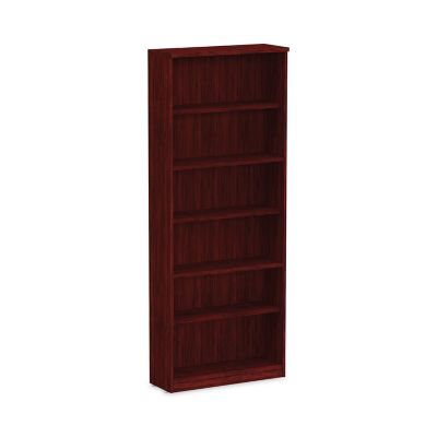 Alera 5-Shelf Valencia Series Bookcase, Wood Grain Laminate