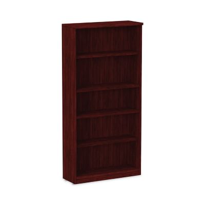 Alera 5-Shelf Valencia Series Bookcase, Wood Grain Laminate