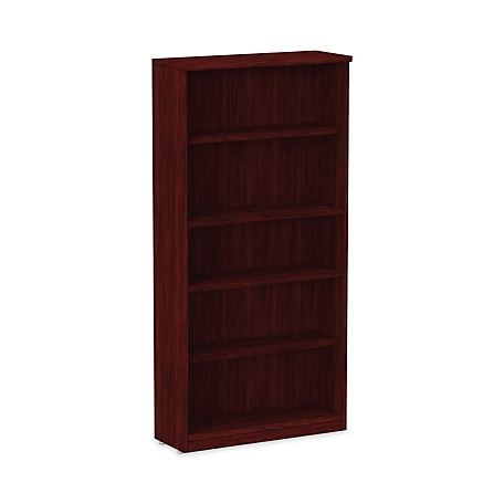 Alera 5-Shelf Valencia Series Bookcase, Wood Grain Laminate