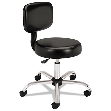 HON Adjustable Task/Lab Stool with Back, Supports Up to 250 lb.