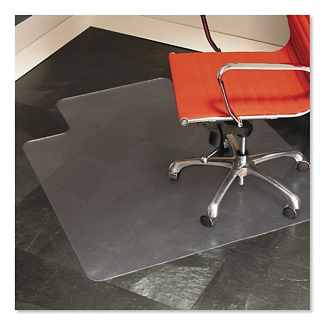 ES Robbins Vinyl Multi-Task Series Chair Mat for Hard Floors, Straight Edge