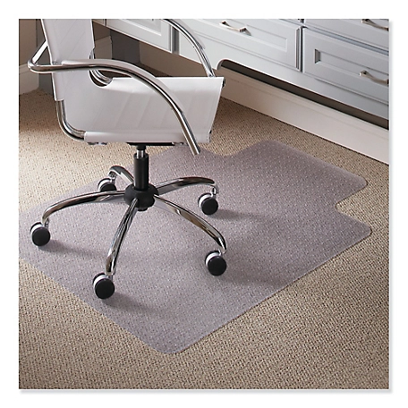 ES Robbins EverLife Light Use Chair Mat for Flat to Low Pile Carpet, Rectangular with Lip, 45X53