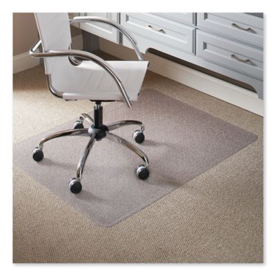ES Robbins Vinyl Task Series AnchorBar Chair Mat for Carpet, Straight Edge, 46X60