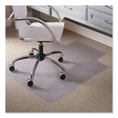 ES Robbins EverLife Light Use Chair Mat for Flat to Low Pile Carpet, Rectangular with Lip, 36 x 48