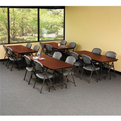 Image showing 2 th Iceberg Premium Wood Laminate Rectangular Folding Table, 30 in. x 72 in.