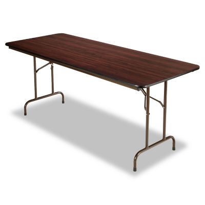 Alera Rectangular Wood Folding Table, 72 in. x 30 in., Mahogany
