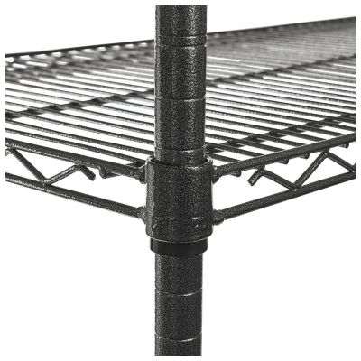 Image showing  3-Tier 500 lb. Capacity Wire Cart with Basket, 34 in. x 18 in. x 40 in., Black Anthracite