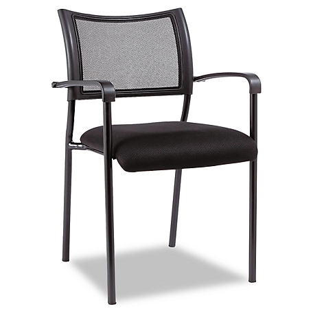 Alera Eikon Series Stacking Mesh Guest Chair, Steel Frame