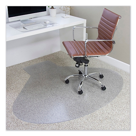 ES Robbins Vinyl Everlife Chair Mats for Medium Pile Carpet, Clear