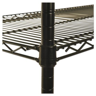 Image showing 7 th Alera 48 in. x 18 in. x 72 in. 4-Shelf NSF Certified Wire Shelving Kit with Casters, Black