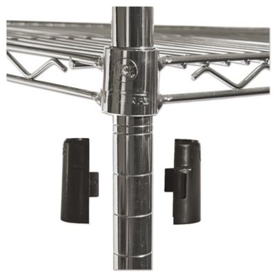 Image showing 4 th Alera 4-Shelf NSF Certified Wire Shelving Kit with Casters, 48 in. x 18 in. x 72 in. Silver