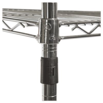 Image showing 6 th Alera 4-Shelf NSF Certified Wire Shelving Kit with Casters, 48 in. x 18 in. x 72 in. Silver