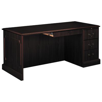 HON 94000 Series L-Shaped Desk for Left Return, Mahogany, 30 in. D x 66 in. W x 29.5 in. H, 233 lb.