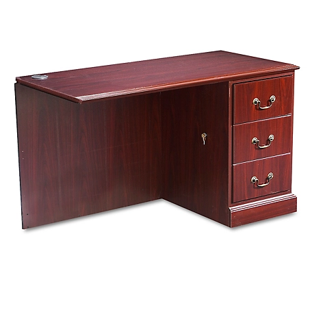HON 94000 Series L-Shaped Workstation Right Return, Mahogany, 24 in. D x 48 in. W x 29.5 in. H, 154 lb.