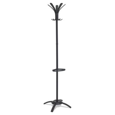 Alba Cleo Coat Stand and Umbrella Holder, Standalone Rack, Ten Knobs, Steel/Plastic