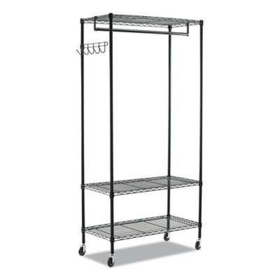 Alera Wire Shelving Garment Rack, 40 Garments