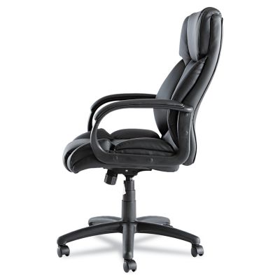 Image showing 2 th Alera Fraze Executive Swivel and Tilt High-Back Leather Chair, Supports Up to 275 lb., Black
