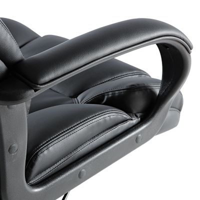 Image showing 4 th Alera Fraze Executive Swivel and Tilt High-Back Leather Chair, Supports Up to 275 lb., Black