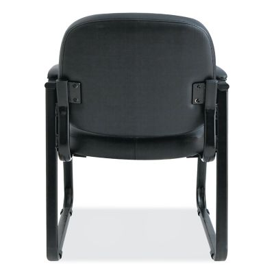 Image showing 4 th Alera Genaro Series Half-Back Sled Base Vinyl Guest Chair, Thickly Padded, Steel Base