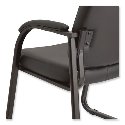 Image showing 6 th Alera Genaro Series Half-Back Sled Base Vinyl Guest Chair, Thickly Padded, Steel Base