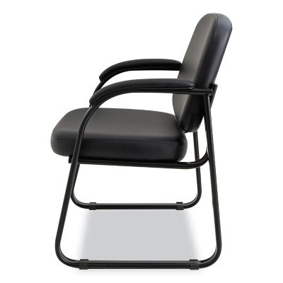 Image showing 7 th Alera Genaro Series Half-Back Sled Base Vinyl Guest Chair, Thickly Padded, Steel Base