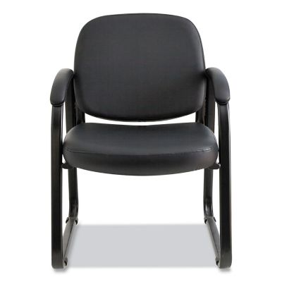 Image showing 8 th Alera Genaro Series Half-Back Sled Base Vinyl Guest Chair, Thickly Padded, Steel Base