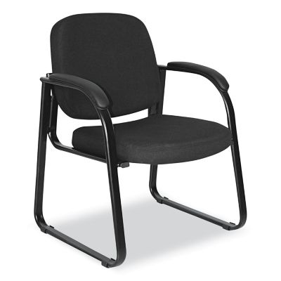 Alera Genaro Series Half-Back Sled Base Fabric Guest Chair, Thickly Padded, Steel Base