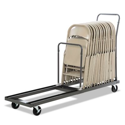 Image showing 1 th Alera 600 lb. Capacity Chair and Table Cart, 20.86 in. x 50.78 in. x 72.04 in., Black
