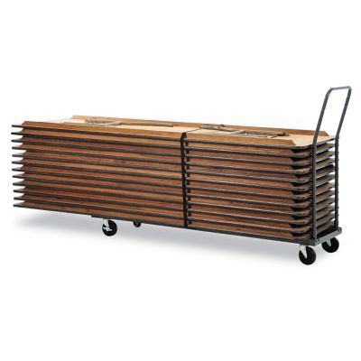 Image showing 3 th Alera 600 lb. Capacity Chair and Table Cart, 20.86 in. x 50.78 in. x 72.04 in., Black