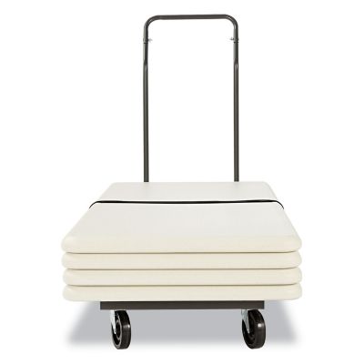 Image showing 8 th Alera 600 lb. Capacity Chair and Table Cart, 20.86 in. x 50.78 in. x 72.04 in., Black