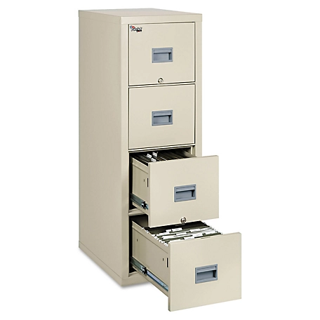 FireKing 4-Drawer Patriot Insulated Fire File Cabinet, Steel Construction