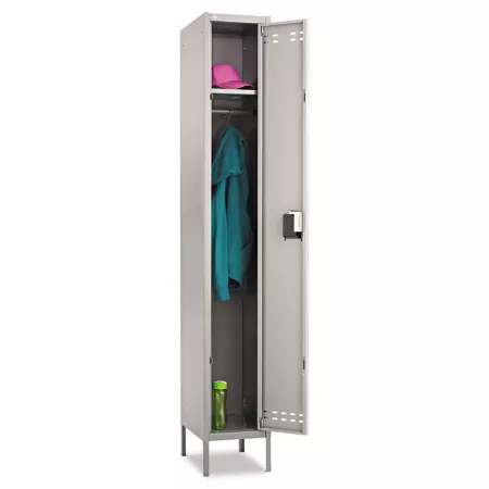 Safco 18 in x 12 in x 78 in Single Tier Locker Freestanding Garage Cabinets