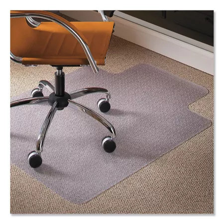 ES Robbins Natural Origins Vinyl Chair Mat with Carpet Lip Straight Edge Garage Floor Mats