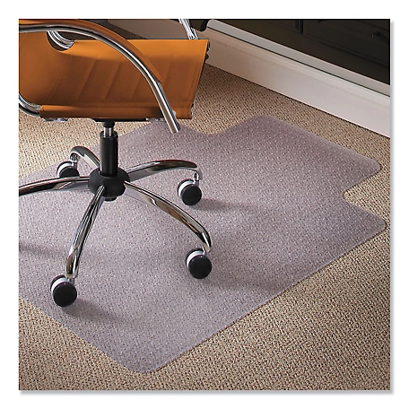 ES Robbins Vinyl Natural Origins Chair Mat with Lip for Carpet, Straight Edge