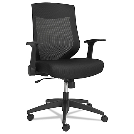 Alera EB-K Series Mesh Synchro Mid-Back Flip Arm Chair, Supports Up to 275 lb.