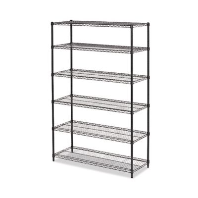 Alera 48 in. x 18 in. x 72 in. 6-Shelf NSF Certified Wire Shelving Kit, Supports Up to 600 lb.