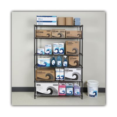 Image showing 3 th Alera 48 in. x 18 in. x 72 in. 6-Shelf NSF Certified Wire Shelving Kit, Supports Up to 600 lb.