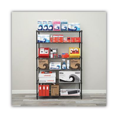 Image showing 4 th Alera 48 in. x 18 in. x 72 in. 6-Shelf NSF Certified Wire Shelving Kit, Supports Up to 600 lb.