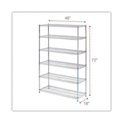 Image showing  6-Shelf NSF Certified Wire Shelving Kit, Silver